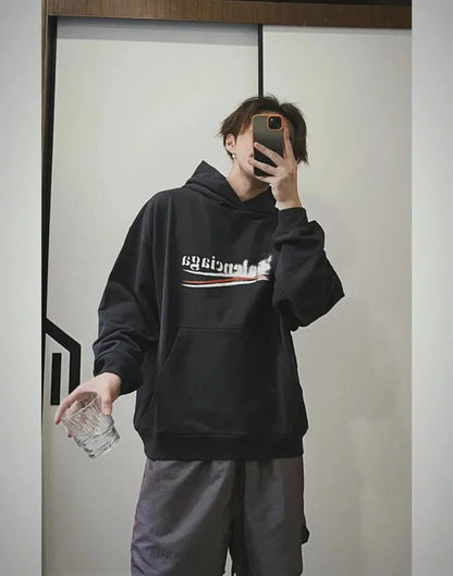 꼬부기 / 발렌시아가 오버사이즈 폴리티컬 캠페인 후드 블랙