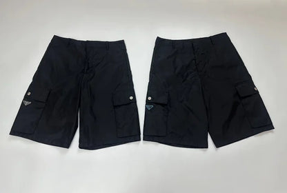 꼬부기 / 프라다 반바지 , 23ss/입체투포켓정장반바지/오리지널KF배지/100X200D재생나일론