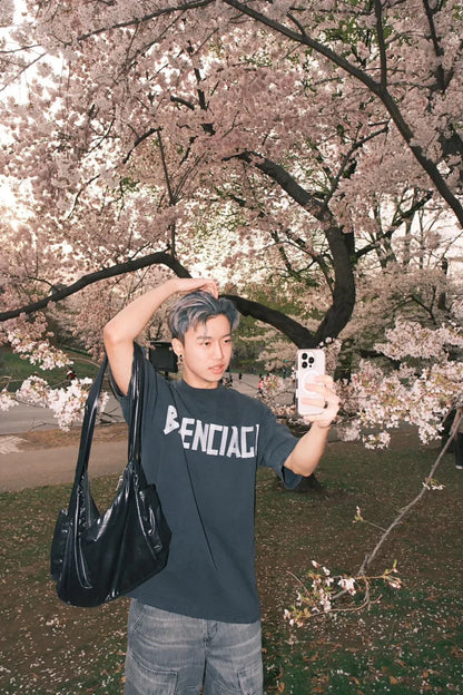꼬부기 / 발렌시아가 남성 프린트 반팔 티셔츠