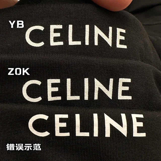 ZOK / 셀린느 반팔티 , CEL 작은 로고 프린트 반팔