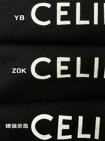 ZOK / 셀린느 반팔티 , CEL 작은 로고 프린트 반팔