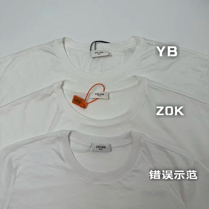 ZOK / 셀린느 반팔티 , CEL 작은 로고 프린트 반팔
