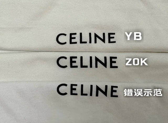 ZOK / 셀린느 반팔티 , CEL 작은 로고 프린트 반팔