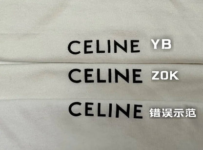 ZOK / 셀린느 반팔티 , CEL 작은 로고 프린트 반팔