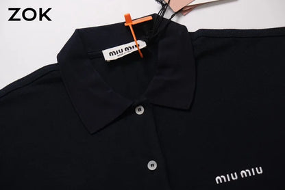 zok/미우미우 남성 여성 긴팔 폴로 셔츠