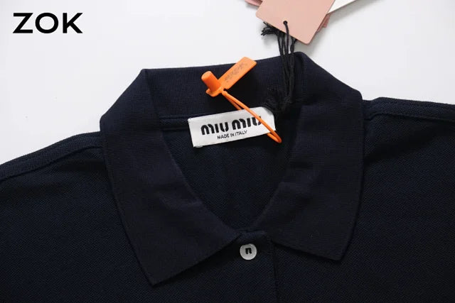 zok/미우미우 남성 여성 긴팔 폴로 셔츠