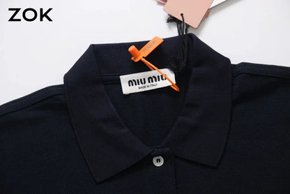 zok/미우미우 남성 여성 긴팔 폴로 셔츠