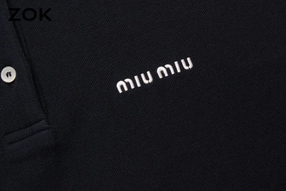 zok/미우미우 남성 여성 긴팔 폴로 셔츠