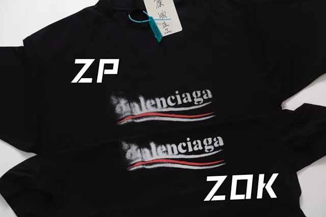 ZOK / 발렌시아가 웨이브 반팔티 , 파도 콜라 퍼지 반팔
