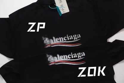 ZOK / 발렌시아가 웨이브 반팔티 , 파도 콜라 퍼지 반팔