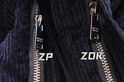 zok/프라다 남성 남색 코듀로이 패딩