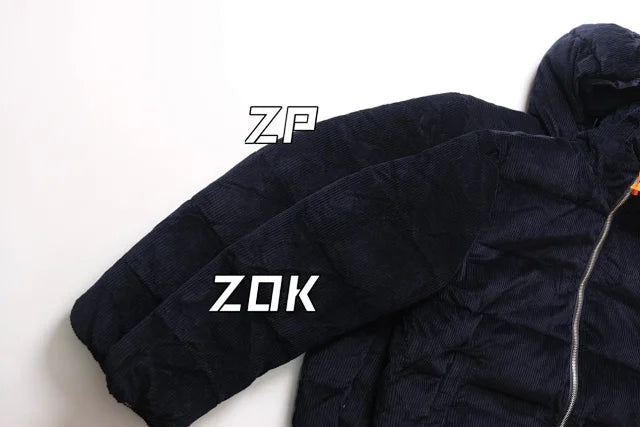zok/프라다 남성 남색 코듀로이 패딩