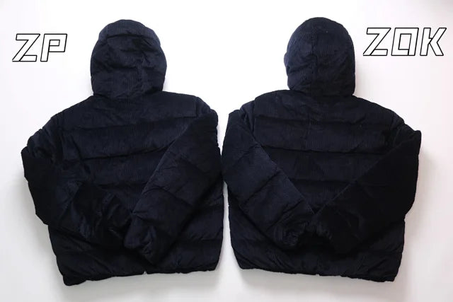 zok/프라다 남성 남색 코듀로이 패딩