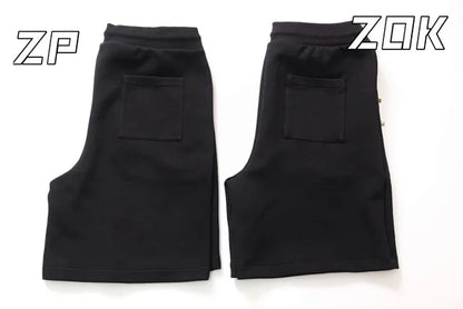 ZOK / 루이비통 반바지 , v자수 니트 숏팬츠 페이동 시리즈 진주 지퍼