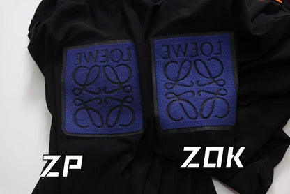 ZOK / 로에베 반팔티 ,  가슴 자수 반팔