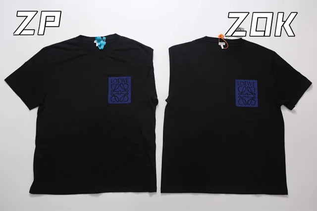 ZOK / 로에베 반팔티 ,  가슴 자수 반팔