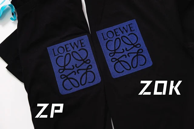 ZOK / 로에베 반팔티 ,  가슴 자수 반팔