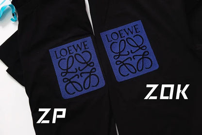 ZOK / 로에베 반팔티 ,  가슴 자수 반팔