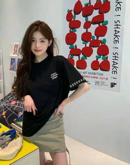 ZOK / 루이비통 반팔티 ,  v니트소매 로고 반팔