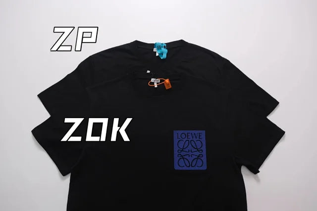 ZOK / 로에베 반팔티 ,  가슴 자수 반팔