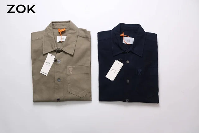 zok/아미 남성 하트 자수 셔츠