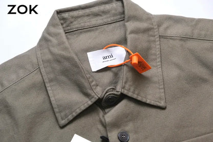 zok/아미 남성 하트 자수 셔츠