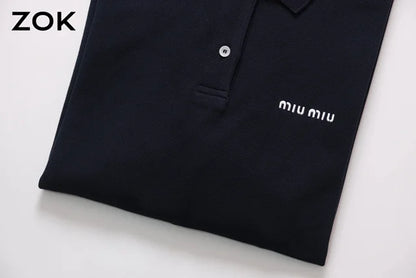 zok/미우미우 남성 여성 긴팔 폴로 셔츠