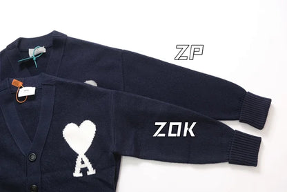 zok/아미리 남성 V넥 니트 가디건