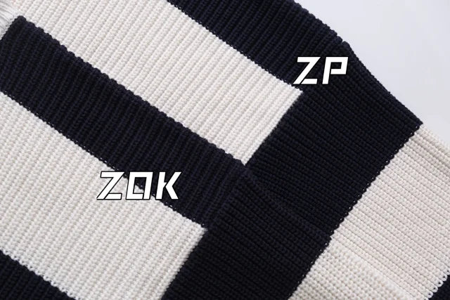 zok/셀린느 남성 스트라이프 알파벳 스웨터