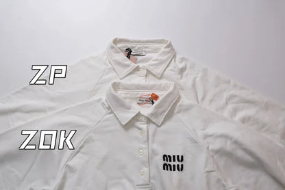 zok/미우미우 남성 화이트 POLO 맨투맨