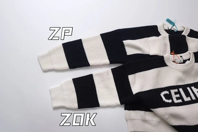 zok/셀린느 남성 스트라이프 알파벳 스웨터