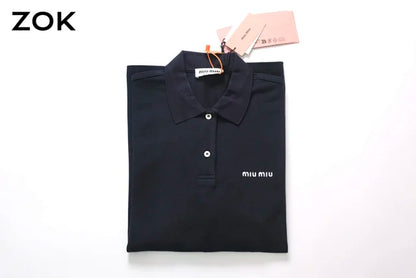zok/미우미우 남성 여성 긴팔 폴로 셔츠