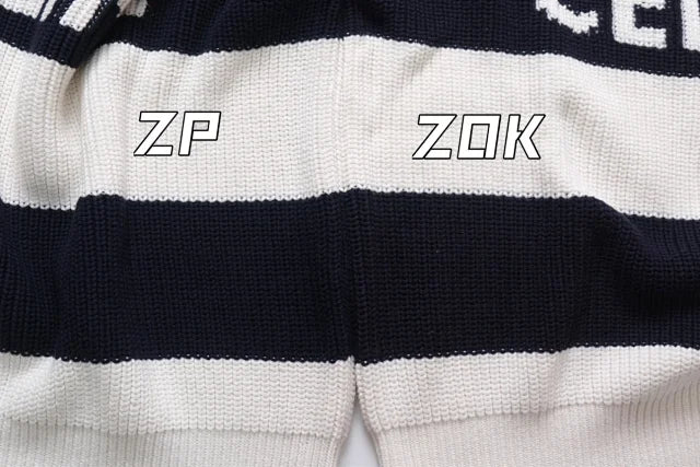 zok/셀린느 남성 스트라이프 알파벳 스웨터