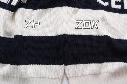 zok/셀린느 남성 스트라이프 알파벳 스웨터