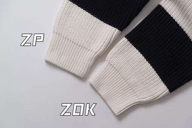 zok/셀린느 남성 스트라이프 알파벳 스웨터