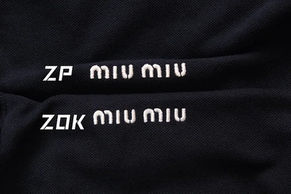 zok/미우미우 남성 여성 긴팔 폴로 셔츠