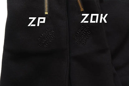ZOK / 루이비통 반바지 , v자수 니트 숏팬츠 페이동 시리즈 진주 지퍼