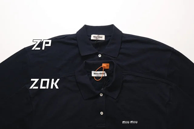 zok/미우미우 남성 여성 긴팔 폴로 셔츠