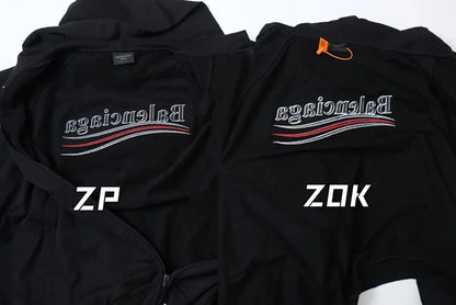zok/발렌시아가 남성 오버핏 지퍼 후드