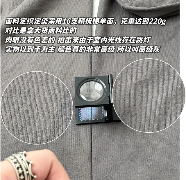 ZOK / 발렌시아가 반팔티 , 프리미엄 그레이 앞뒤 자수 T
