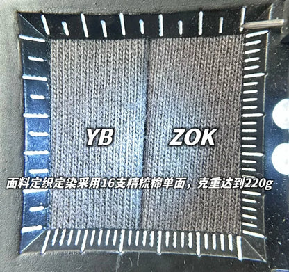 ZOK / 발렌시아가 반팔티 , 프리미엄 그레이 앞뒤 자수 T