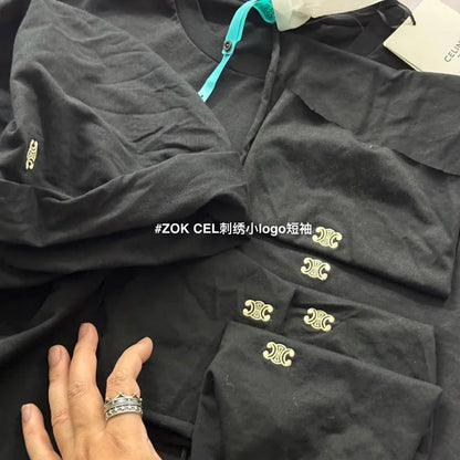 ZOK / 셀린느 반팔티 ,  CEL 개선문 클래식 자수 로고 티셔츠