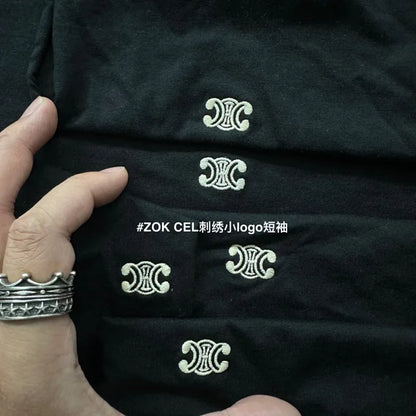 ZOK / 셀린느 반팔티 ,  CEL 개선문 클래식 자수 로고 티셔츠