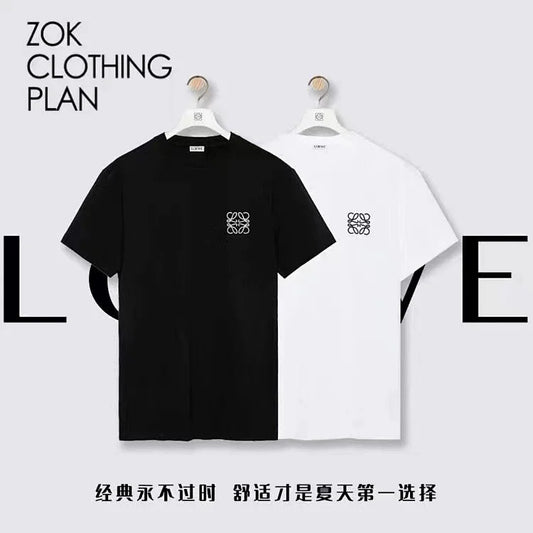 ZOK / 로에베 반팔티 , S23 자수 T 반팔 고급 원단