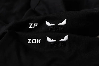 ZOK / 펜디 반팔티 , 작은 몬스터 자수 로고 반팔