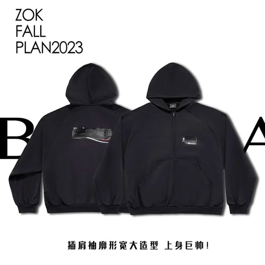 zok/ 발렌시아가 남성 오버핏 후드