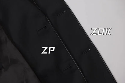 ZOK / 프라다 슈프 자켓 , 어깨 패드 트리밍 하이 커스텀 슈트