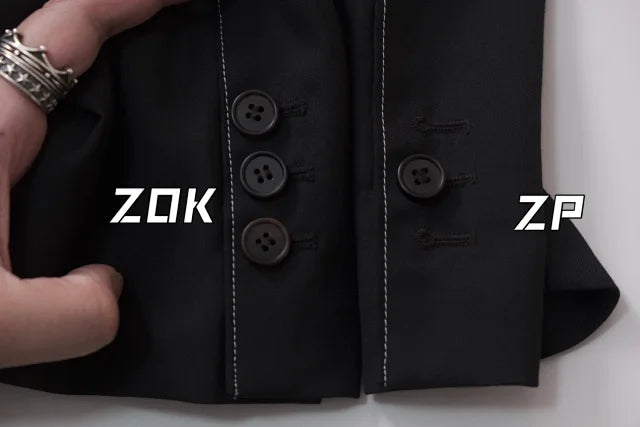 ZOK / 프라다 슈프 자켓 , 어깨 패드 트리밍 하이 커스텀 슈트