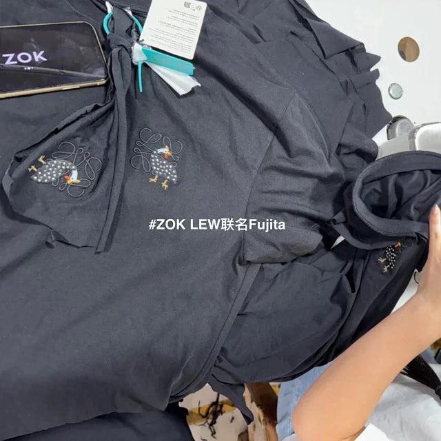 ZOK / 로에베 반팔티 , 제휴 후지타 자수 로고
