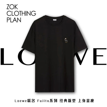 ZOK / 로에베 반팔티 , 제휴 후지타 자수 로고